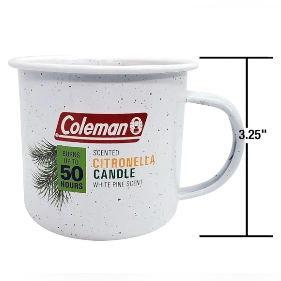 Coleman Citronella Candle in Pine Scent in Decorative Mug - Picture 4 of 4